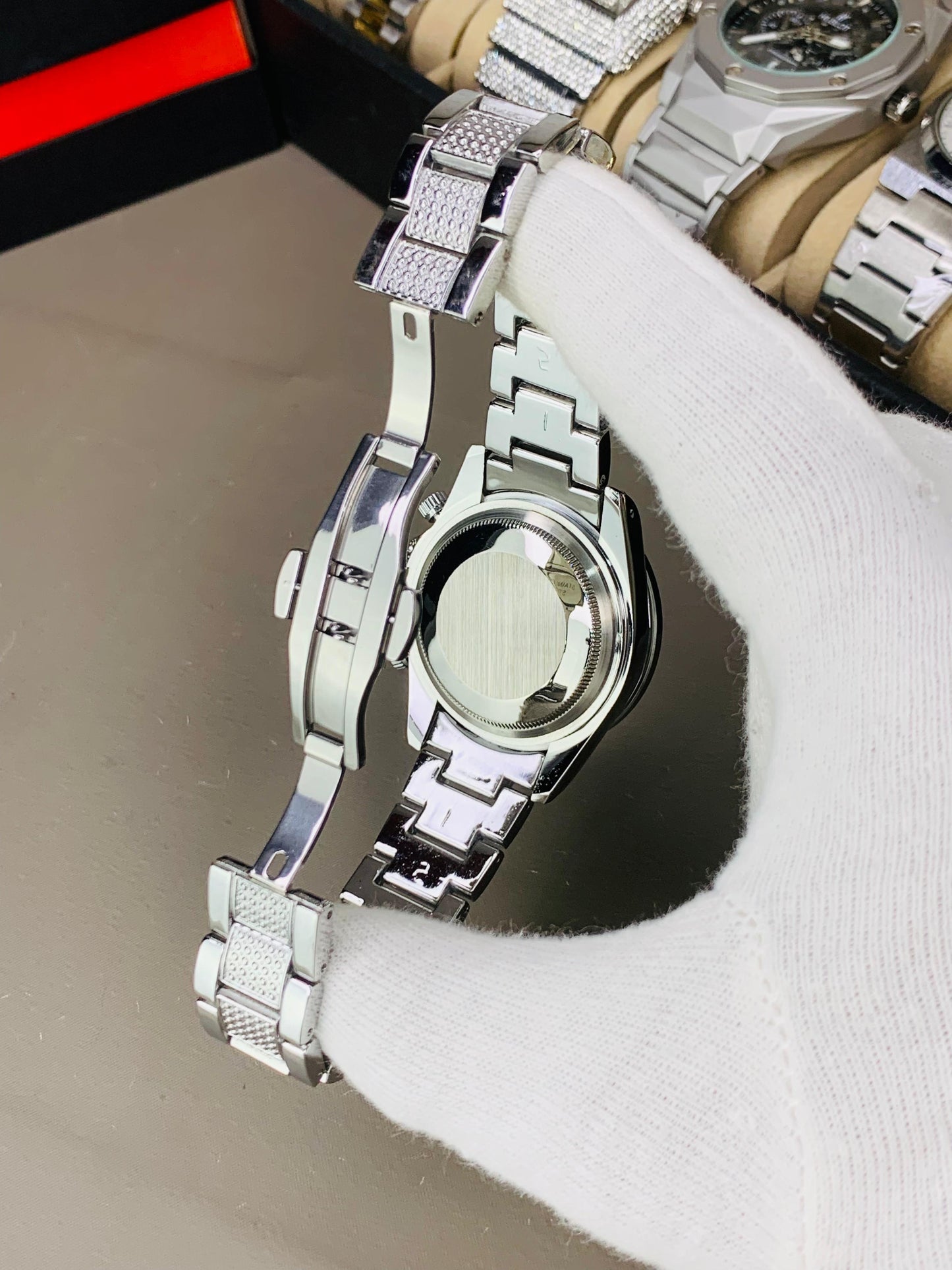 Tiger Stone Embossed Dial (Silver)