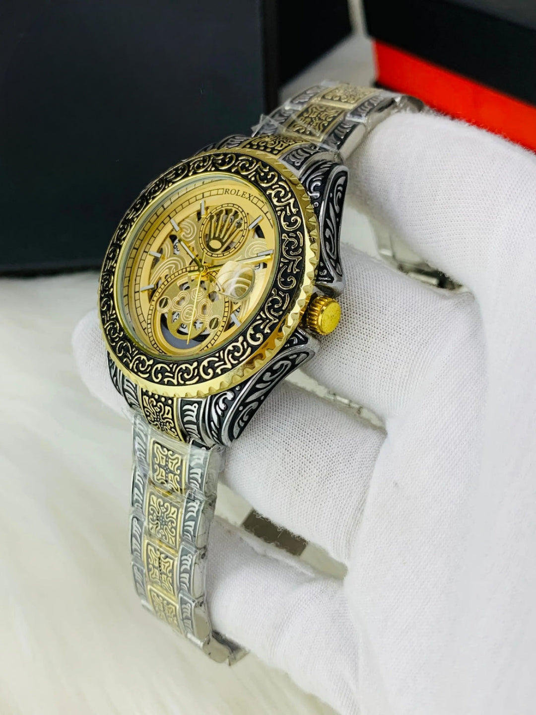 Imported Engraved Model (Two Tone Gold)