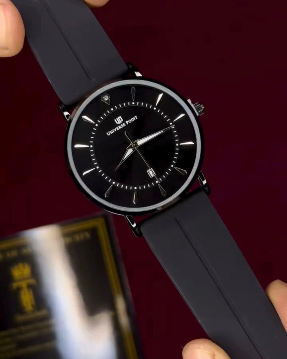 All Black Slim Balloon Universe Point Watch