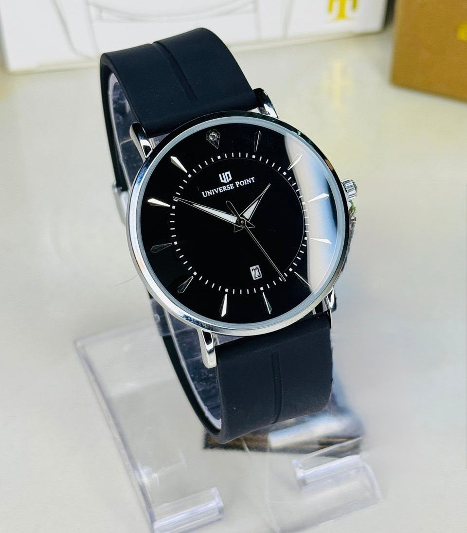 All Black Slim Balloon Universe Point Watch