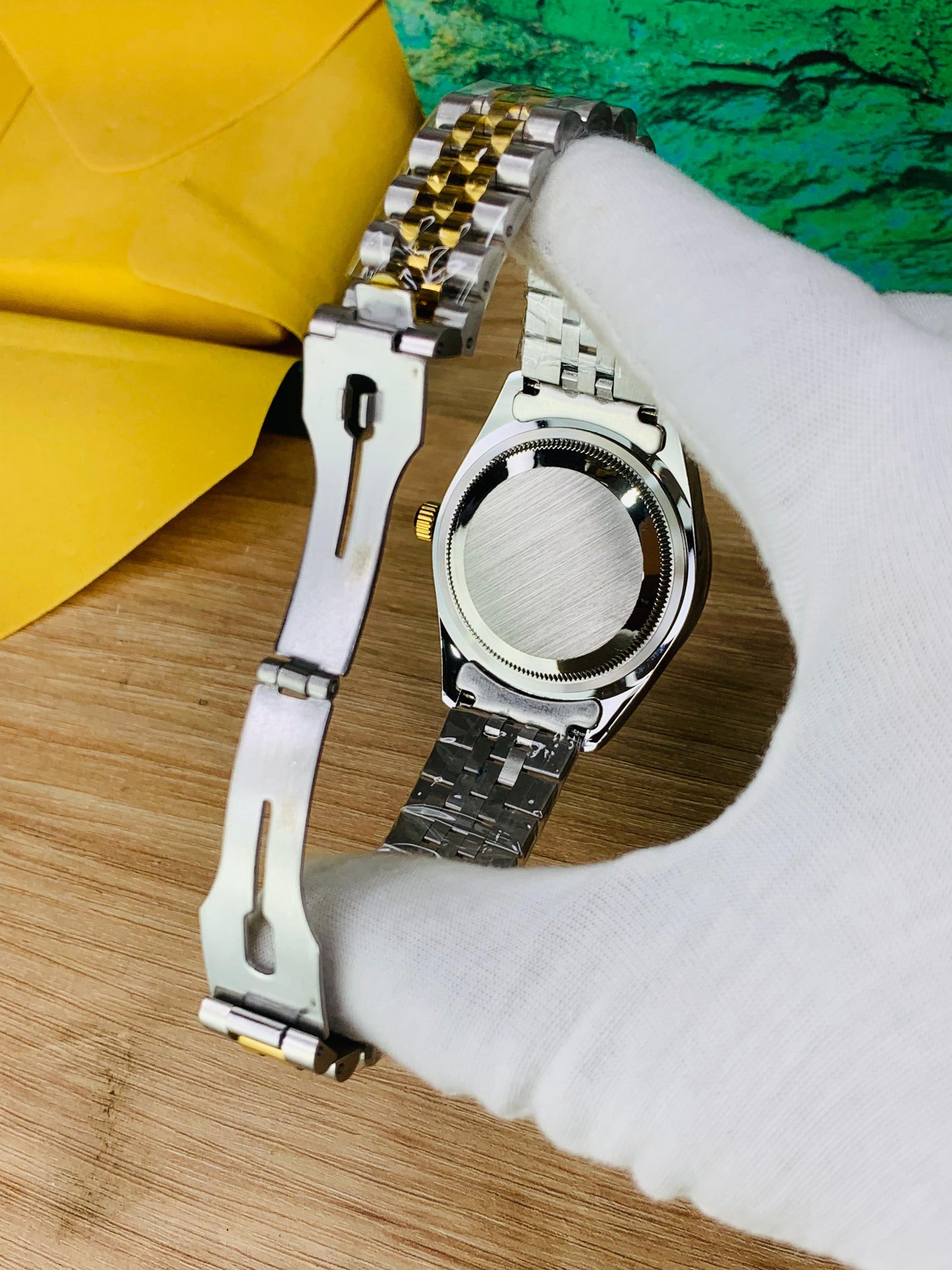 OYSTER STONE BEZEL MODEL | BLUE DIAL DOUBLE TONE
