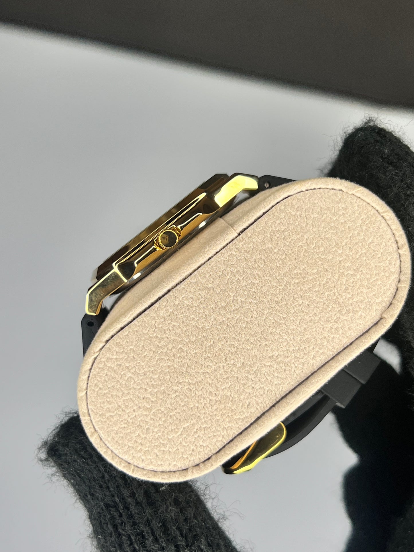Universe Point Silicone Strap (White Dial Golden Bezel)