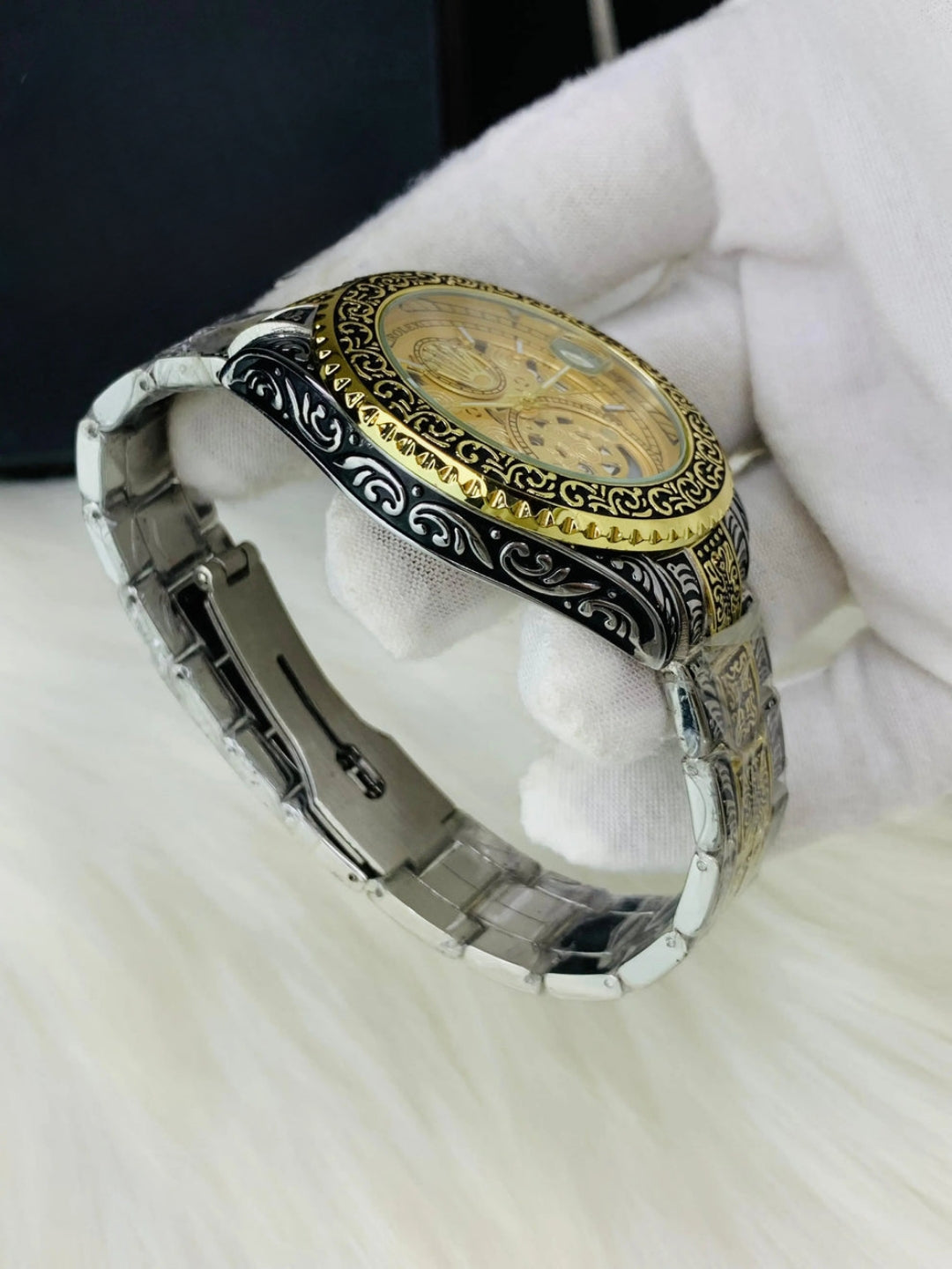 Imported Engraved Model (Two Tone Gold)