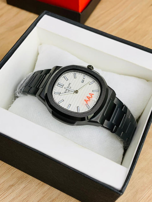 Black Trendy Nautilius Model White -Dial