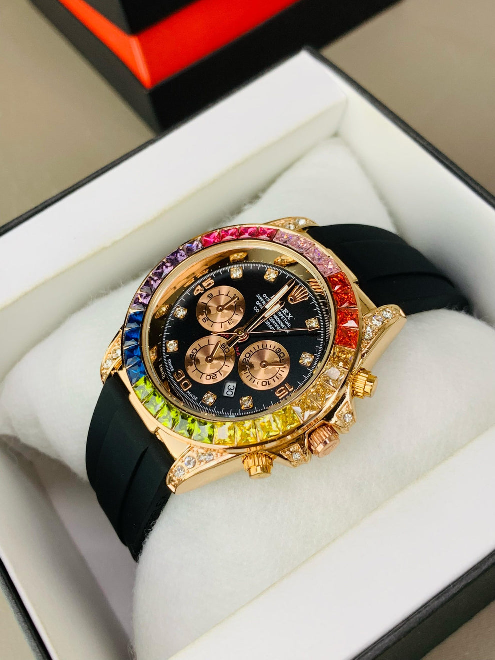 Daytona Rainbow Model | Rose Gold Black