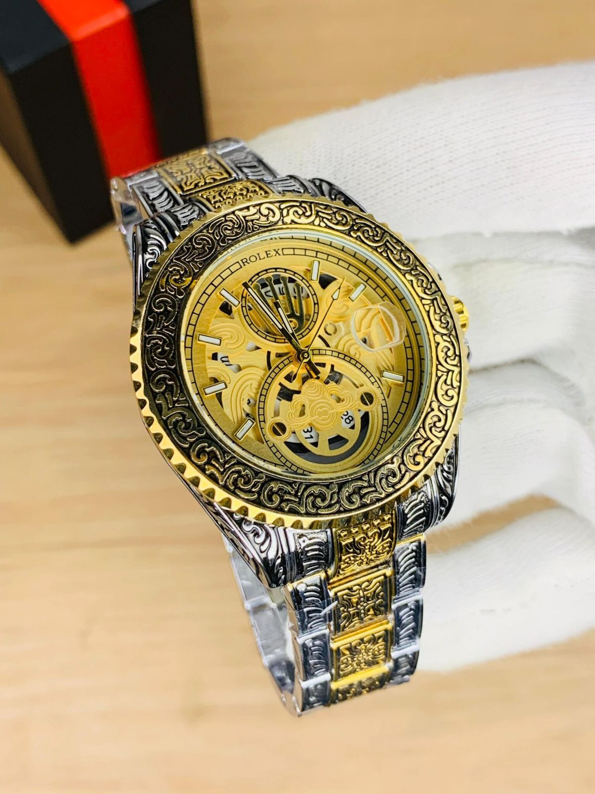 Imported Engraved Model (Two Tone Gold)