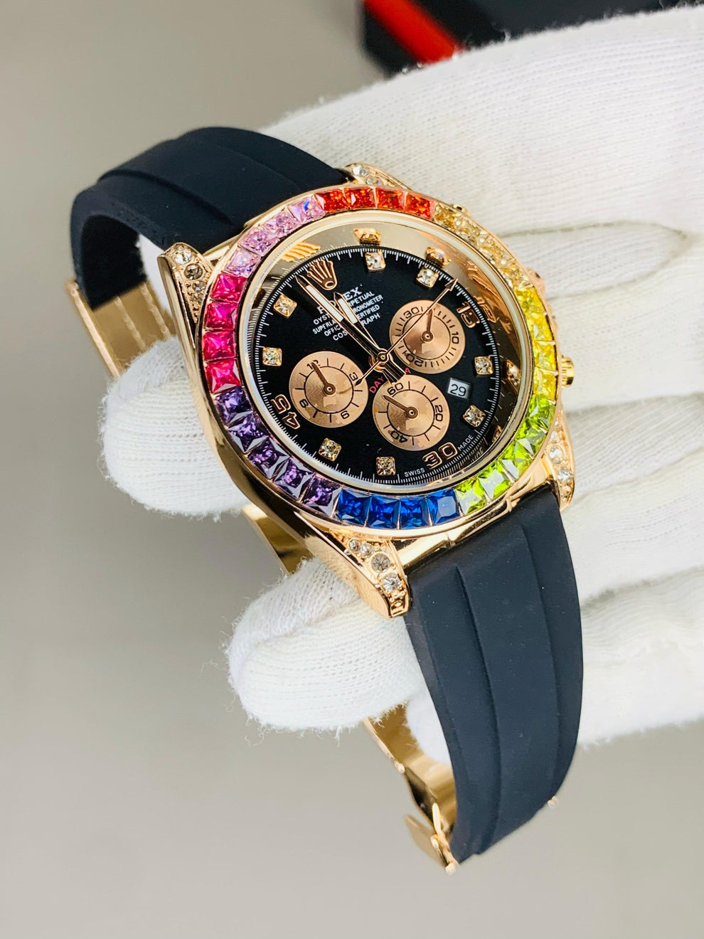 Daytona Rainbow Model | Rose Gold Black