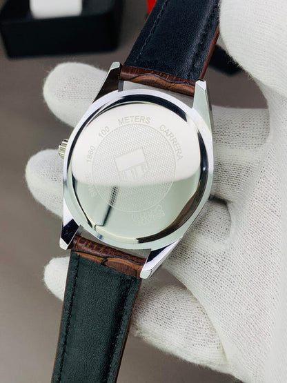 Tag Calibre 5 Watch With Day&Date (white and brown)