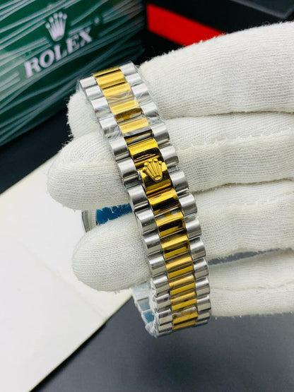 Rolex Stone Buzzle Date & Day Working (Grey dial)