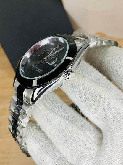 Plain Dial | Two Tone Black