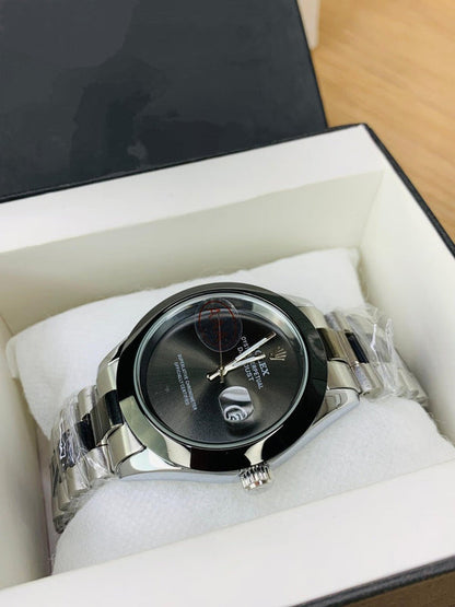 Plain Dial | Two Tone Black