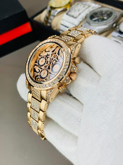 Tiger Stone Embossed Dial (Rose Gold)