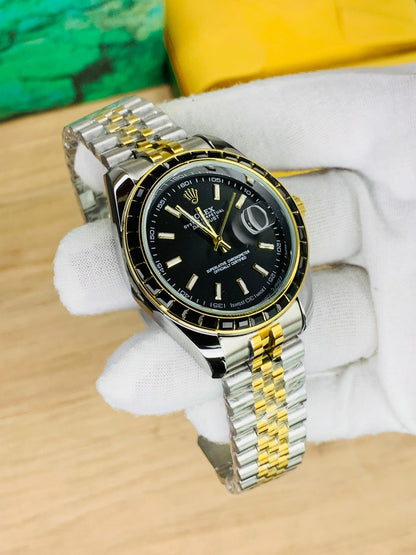 OYSTER STONE BEZEL MODEL | BLACK DIAL DOUBLE TONE