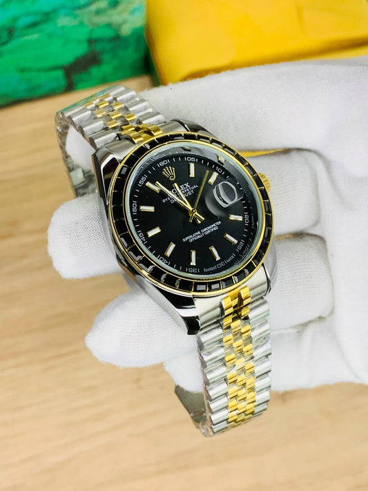 OYSTER STONE BEZEL MODEL | BLACK DIAL DOUBLE TONE