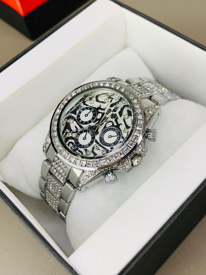 Tiger Stone Embossed Dial (Silver)