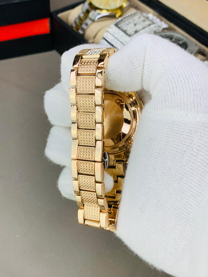 Tiger Stone Embossed Dial (Rose Gold)