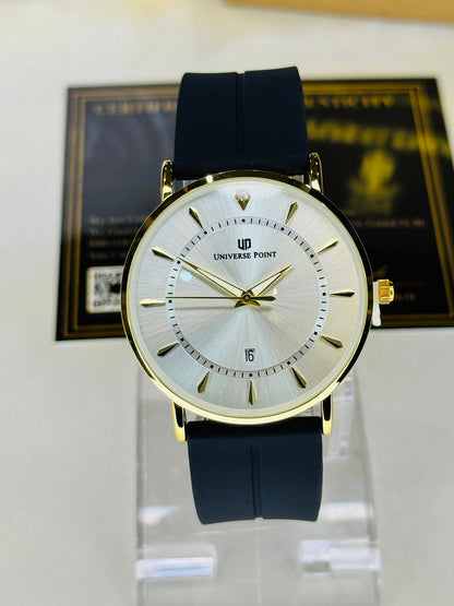 Golden White Slim Balloon Universe Point Watch