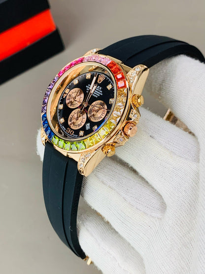 Daytona Rainbow Model | Rose Gold Black