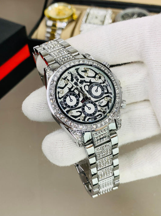 Tiger Stone Embossed Dial (Silver)
