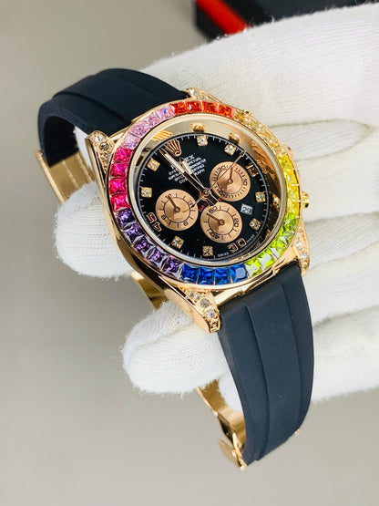 Daytona Rainbow Model | Rose Gold Black