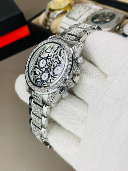 Tiger Stone Embossed Dial (Silver)