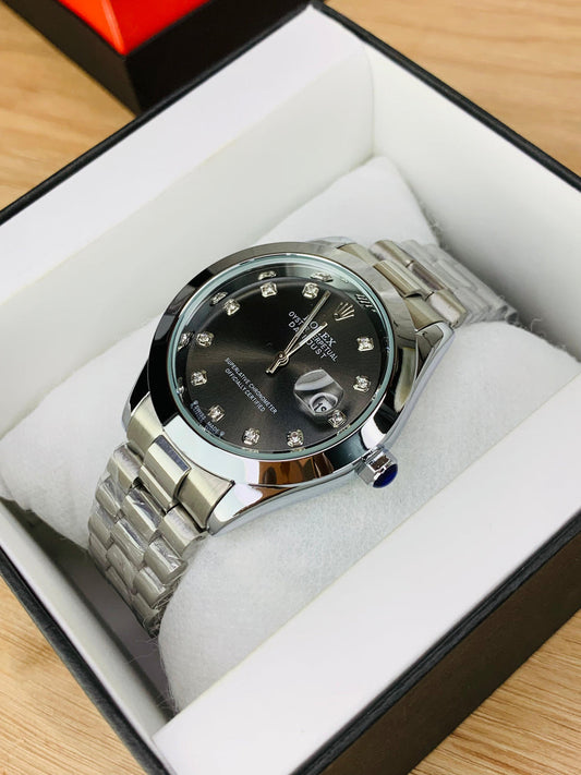 Stone Model | Silver Black dial